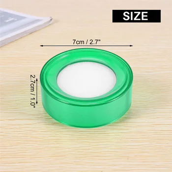 Зеленая пластиковая губка диаметром 7 см для кассовых операций с влажными пальцами, 2 шт.