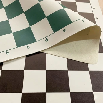 Портативная Мягкая вращающаяся шахматная доска Прочный кожаный турнирный шахматный коврик Складная Международная шахматная доска Проста в использовании