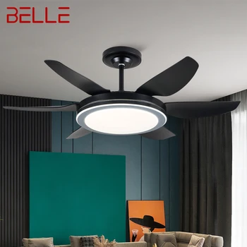 Потолочный вентилятор BELLE Fan Light Nordic LED, современный минималистичный ресторан, гостиная, спальня, коммерческий электрический вентилятор